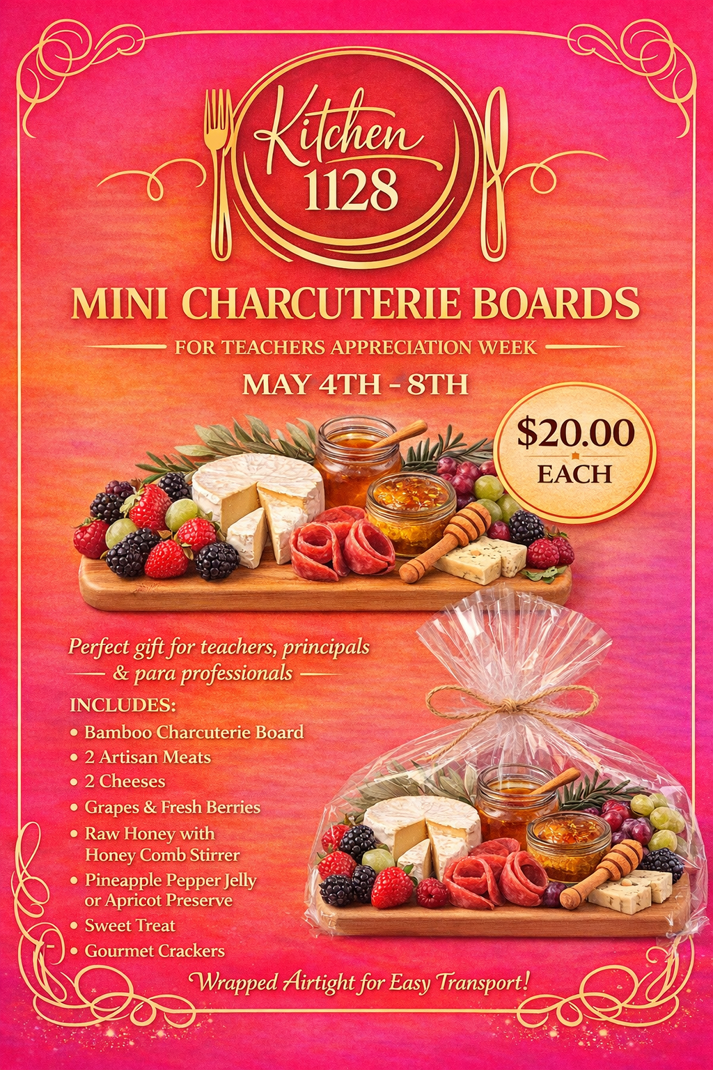 Teacher Appreciation Week Charcuterie Boards!